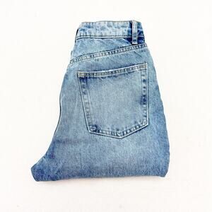 Lovers and Friends High Rise Rigid Slim Straight Button Fly Denim Jeans Size 24